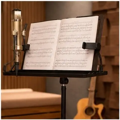 Microphone Music Stand Tray Extended Design Plastic Clip for Studio Floor Rack Live Streaming Karaoke Mic Storage Performance
