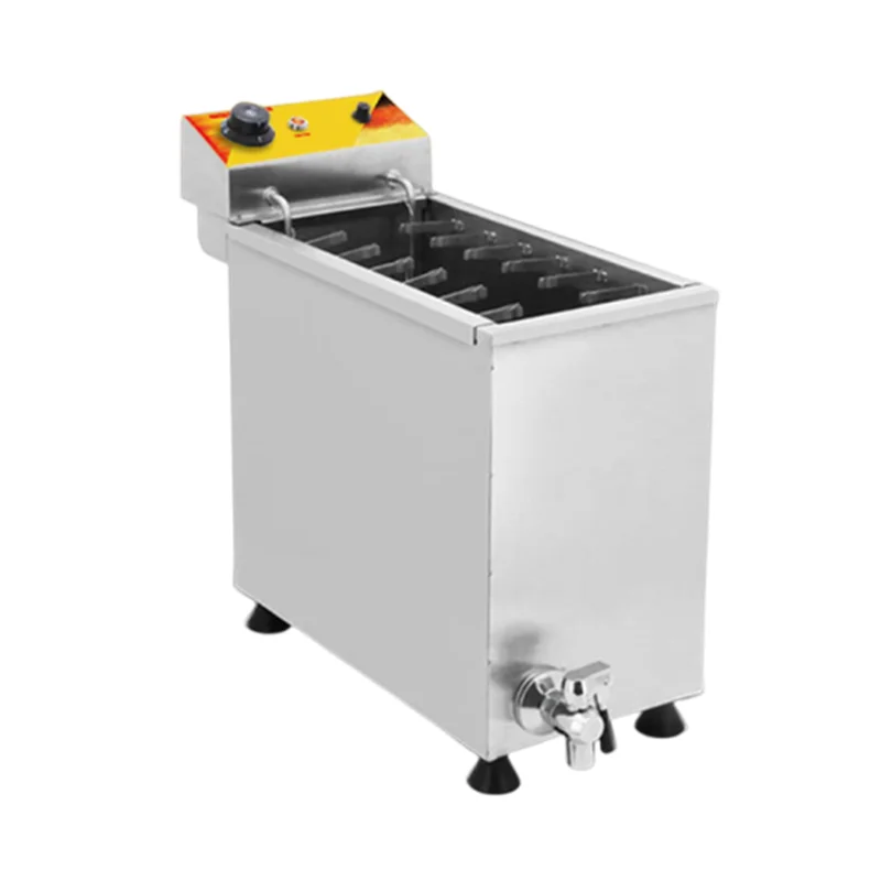 3kw Commerciële Automatische Kaas Hotdog Sticks Friteuse Elektrische Koreaanse Mozzarella Maïs Hond Friteuse Machine 12l 25l Elektrisch/Gas