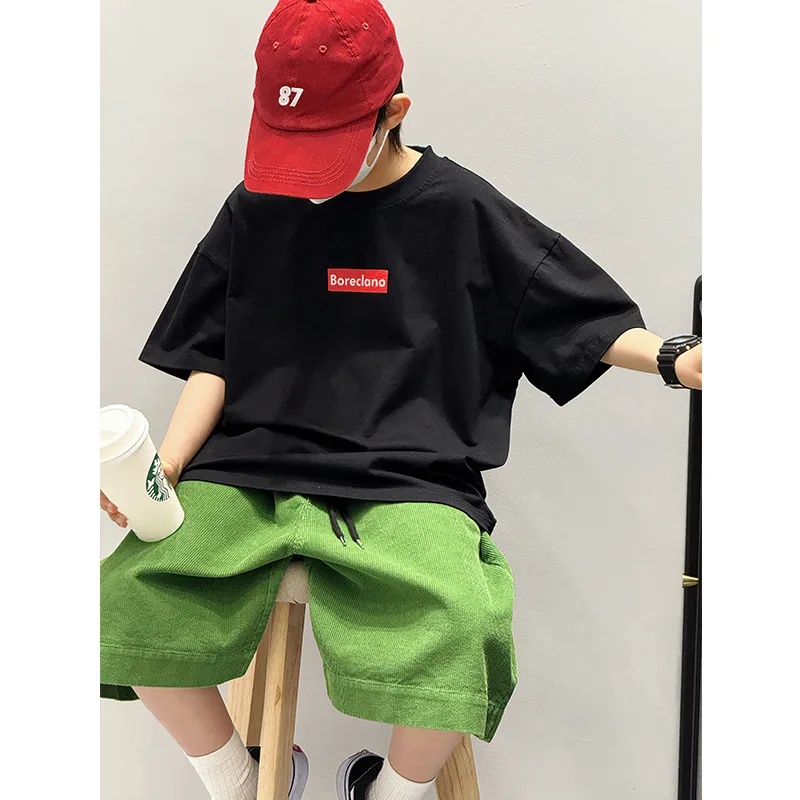 Children's clothing boys short-sleeved T-shirt children's summer clothing boys top summer baby foreign style half-sleeve tide