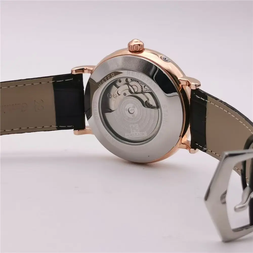 High-End Luxury Men's Mechanical Watch, Fully Automatic Skeleton Design, Fashionable Business Casual Niche Versatile Stylish Trendy Men's Wristwatch, Best-Selling Watch, Top Choice for Men's Gifts, Brand Name Watch, Preferred Gift Brand, Trendy Men's Watch in European, American, Japanese, and Korean Styles