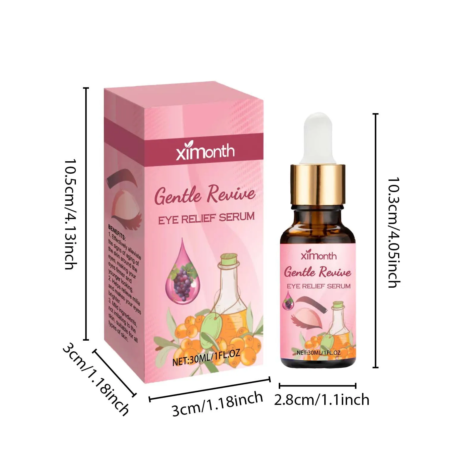 4 Stück/Set Ximonth Eye Care Essence spendet die Augenpartie, hellt feine Linien auf, spendet Feuchtigkeit und strafft die Haut auf. Augenpflege