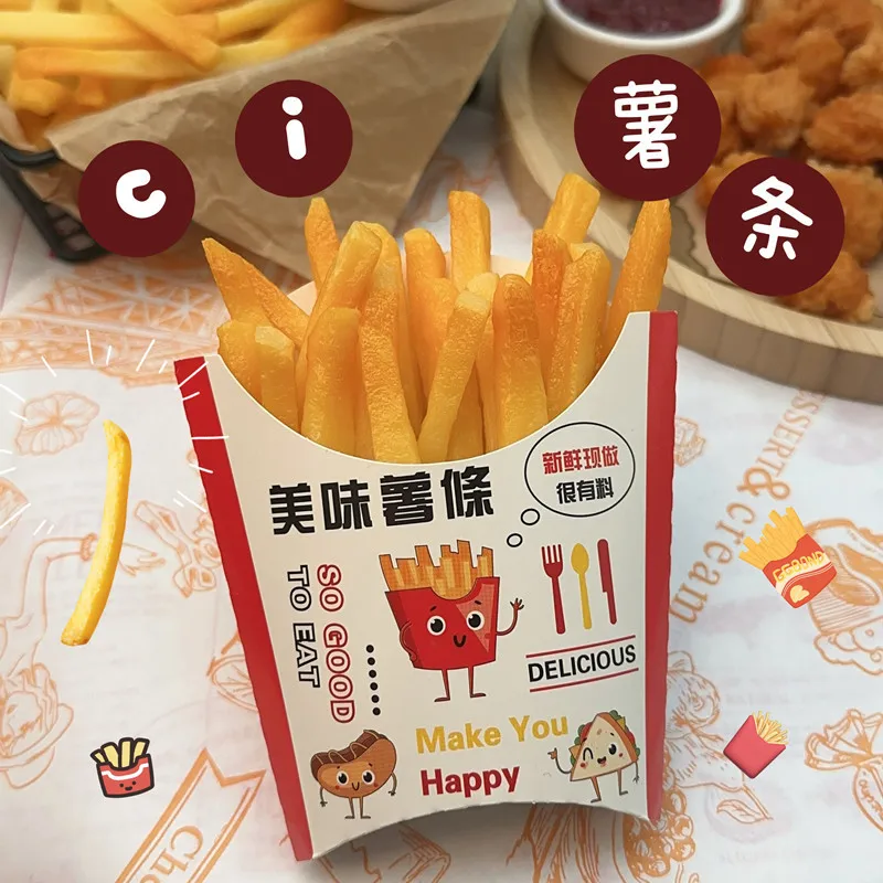 10pcs/set Simulation French Fries Fake Food Chicken Popcorn Model Burger Shop Western Food Display Props Home Decoration