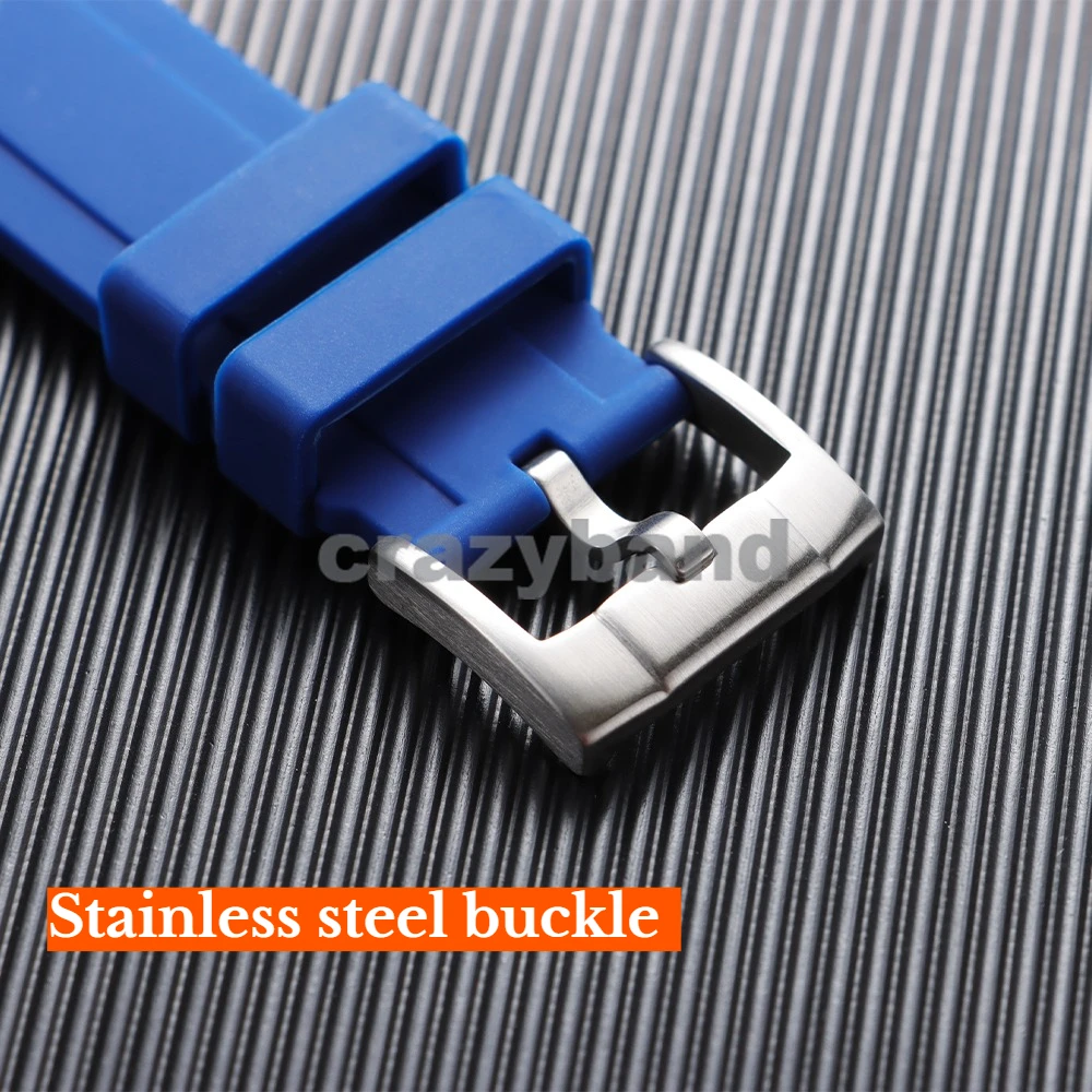 لينة حزام ساعة مطاطي نهاية منحنية 20 مللي متر 22 مللي متر ل Seiko ل رولكس الأخضر المياه شبح سيليكون الرجال الرياضة الفرقة لسوار أوميغا #3