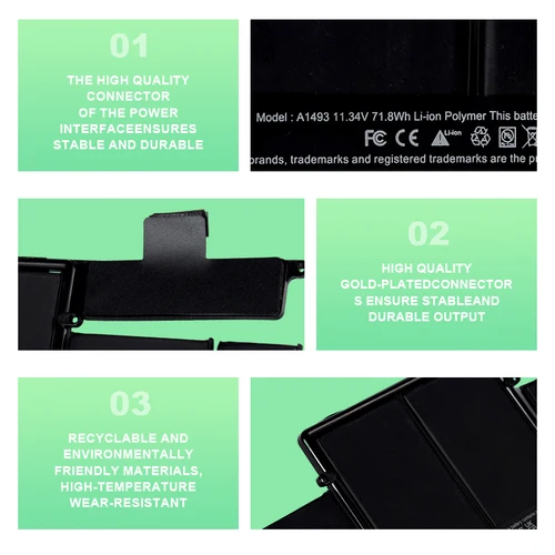 Imagen 2 del producto Batería para ordenador portátil A1493 para Apple MacBook Pro 13 ""Retina A1502 2013 2014 2015 Año 020-00010 36 meses de garantía y herramientas gratuitas
