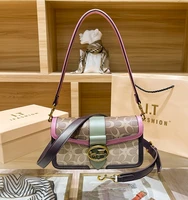 Bolso de mano para mujer, novedad de Otoño/Invierno 2025, bolso para axila de color contrastante a la moda, sensación de alta gama, hombro para ir al trabajo en el carro