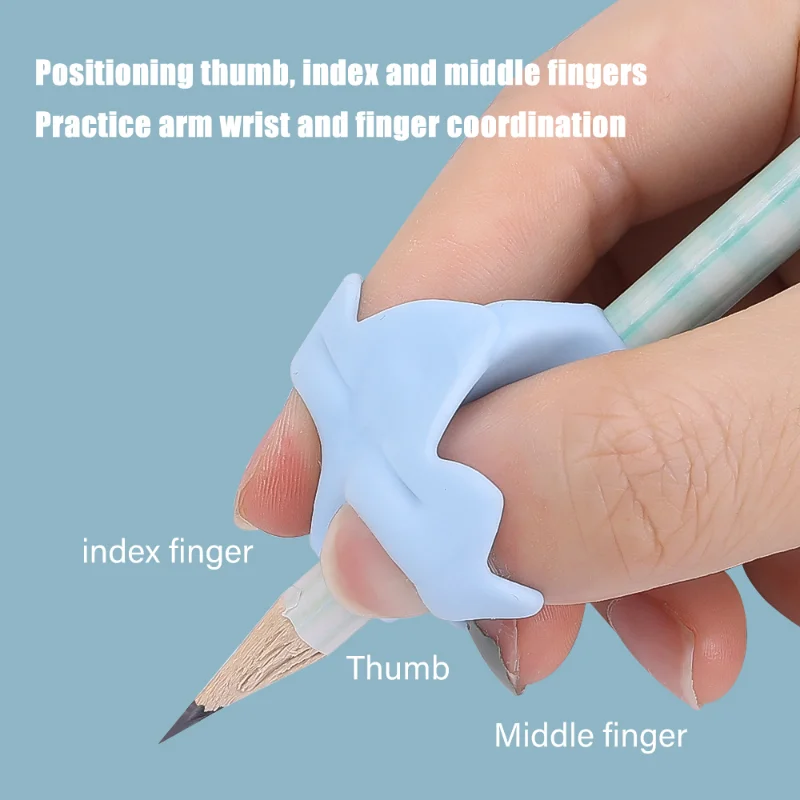 Silicone Pen Pot Holders Children Handwriting Drawing Pens Grip Posture Correction Aid Tool Five-finger Pen Hold Orthosis