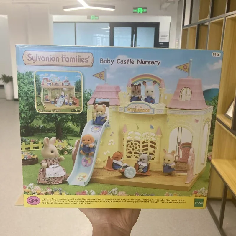Sylvanian familias casa en miniatura Calico Critters niña niños juguetes niña figuras de Anime muñeca bebé Castillo juguetes para guardería para niños