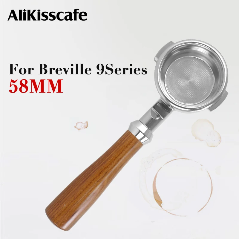 58 MM Kaffee Boden Siebträger Nackt Für Breville BES920 980 990 Edelstahl Espresso Maschine Zubehör Barista Werkzeuge
