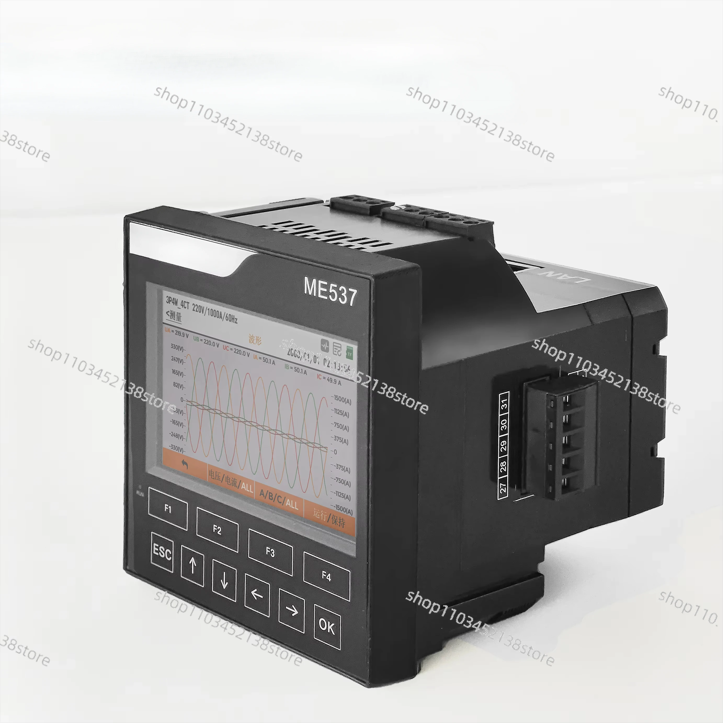 

96*96 мм Ethernet Панельный измеритель Modbus TCP Анализ энергопотребления Анализатор качества электроэнергии ME537 Панельный анализатор