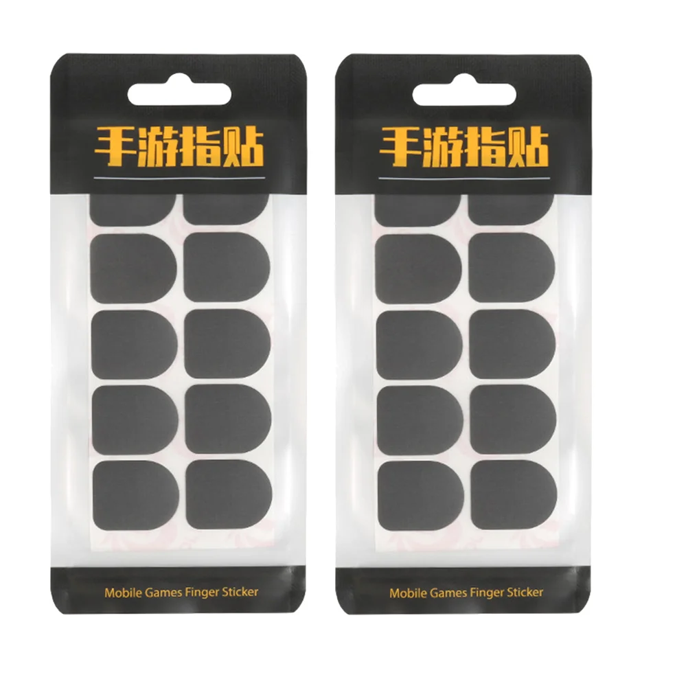 

2pcs Mobile Gaming Finger Stickers 2 Bags Carbon Fiber Thumb Sleeves Non-slip Lightweight Disposable Fiber Small Anti-sweat