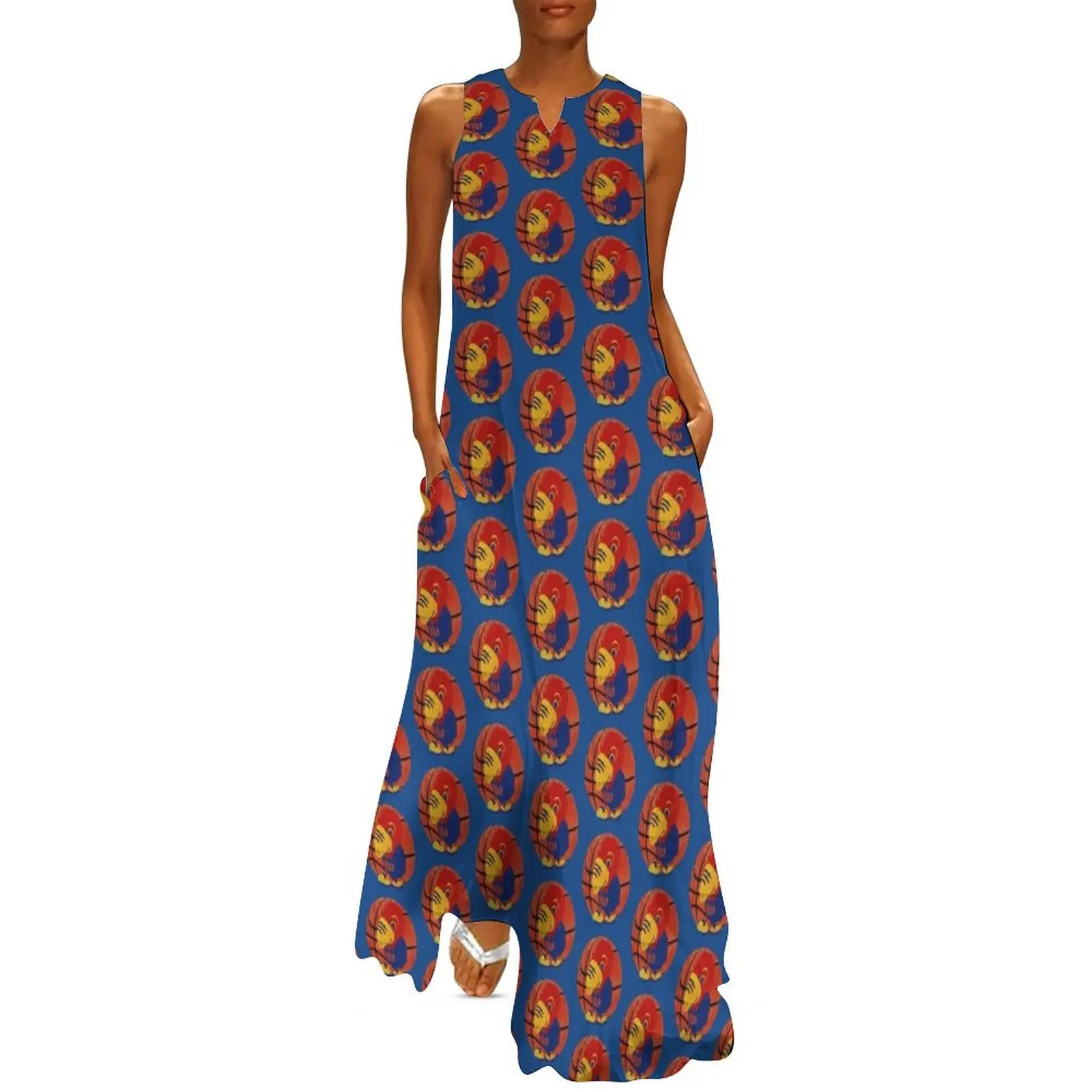 Old Time KU Jayhawk Basketball Long Dress elegant dress women