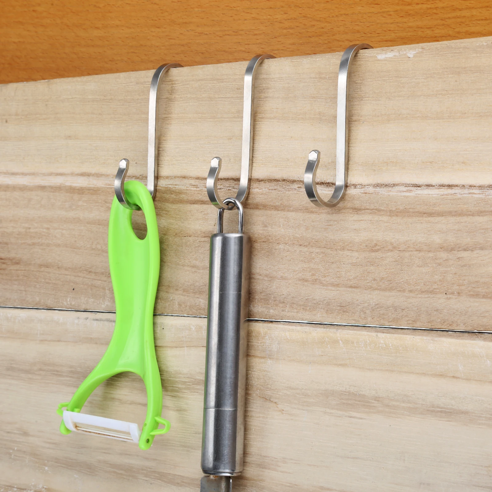 10Pcs Stainless Steel S Shaped Hanger Multipurpose Hanging Closets Hooks Rack Clothes Organizing Cup Holder Home Hardware