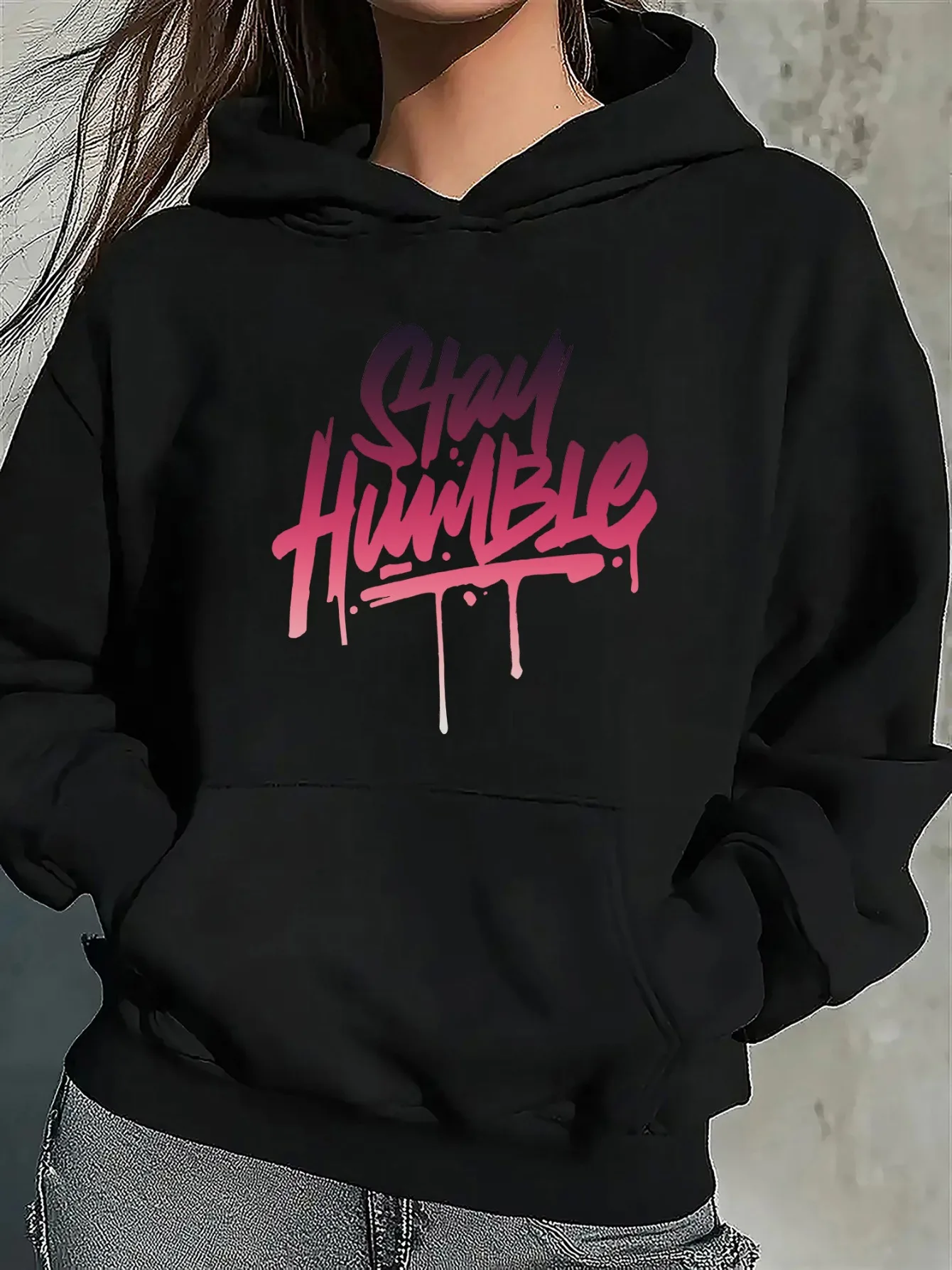 

Pink Graphic Printing Autumn and Winter Pure Cotton Men's and Women's Hoodies Casual Outdoor Street Sports Training Brand Trend