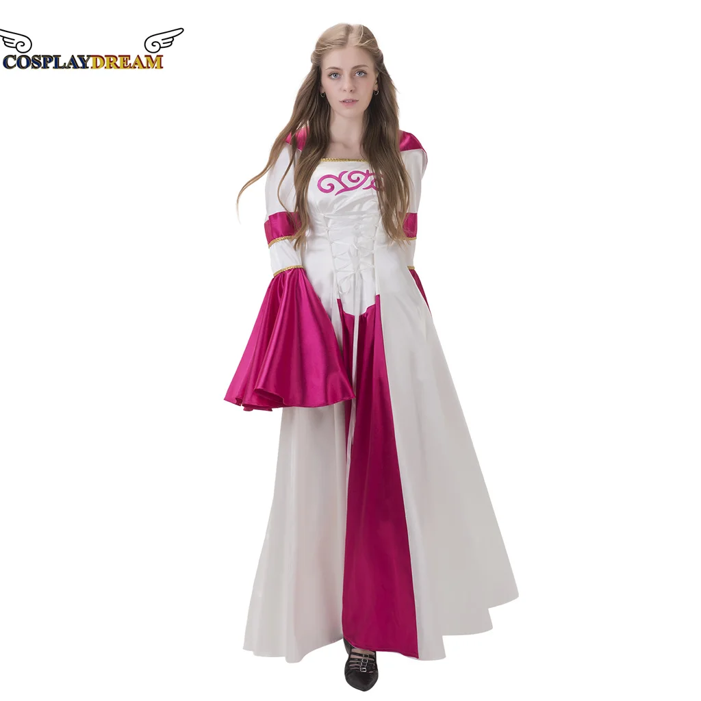 

Medieval Victorian Retro Southern Dress Halloween Women's Cosplay Court Noble Robe Gothic Bell Sleeve Hooded Princess Dress