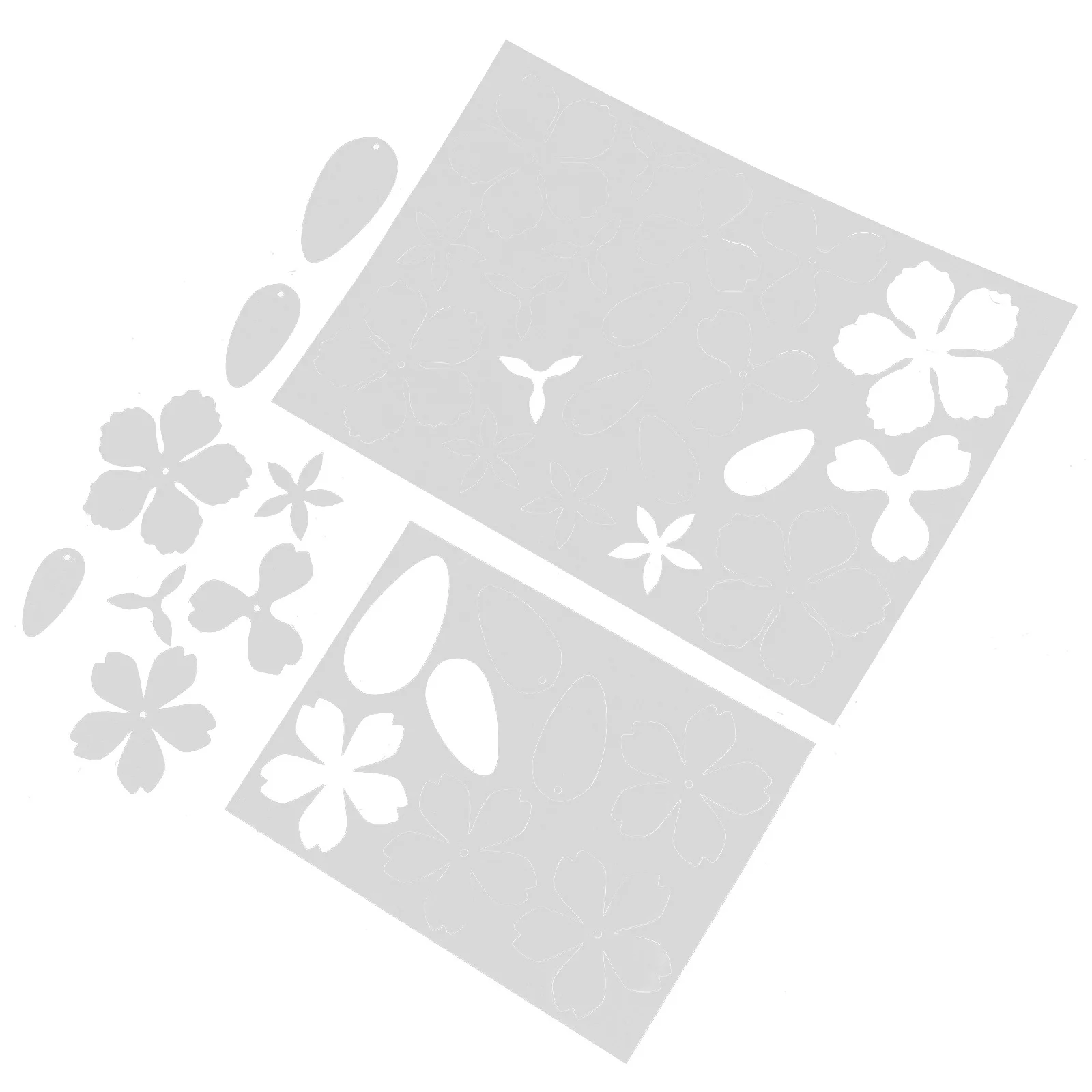 

2Pcs Precut Heat Shrink Sheet Crabapple Flower Design for DIY Hairpin Earrings Jewelry Making Shrinky Paper Floral