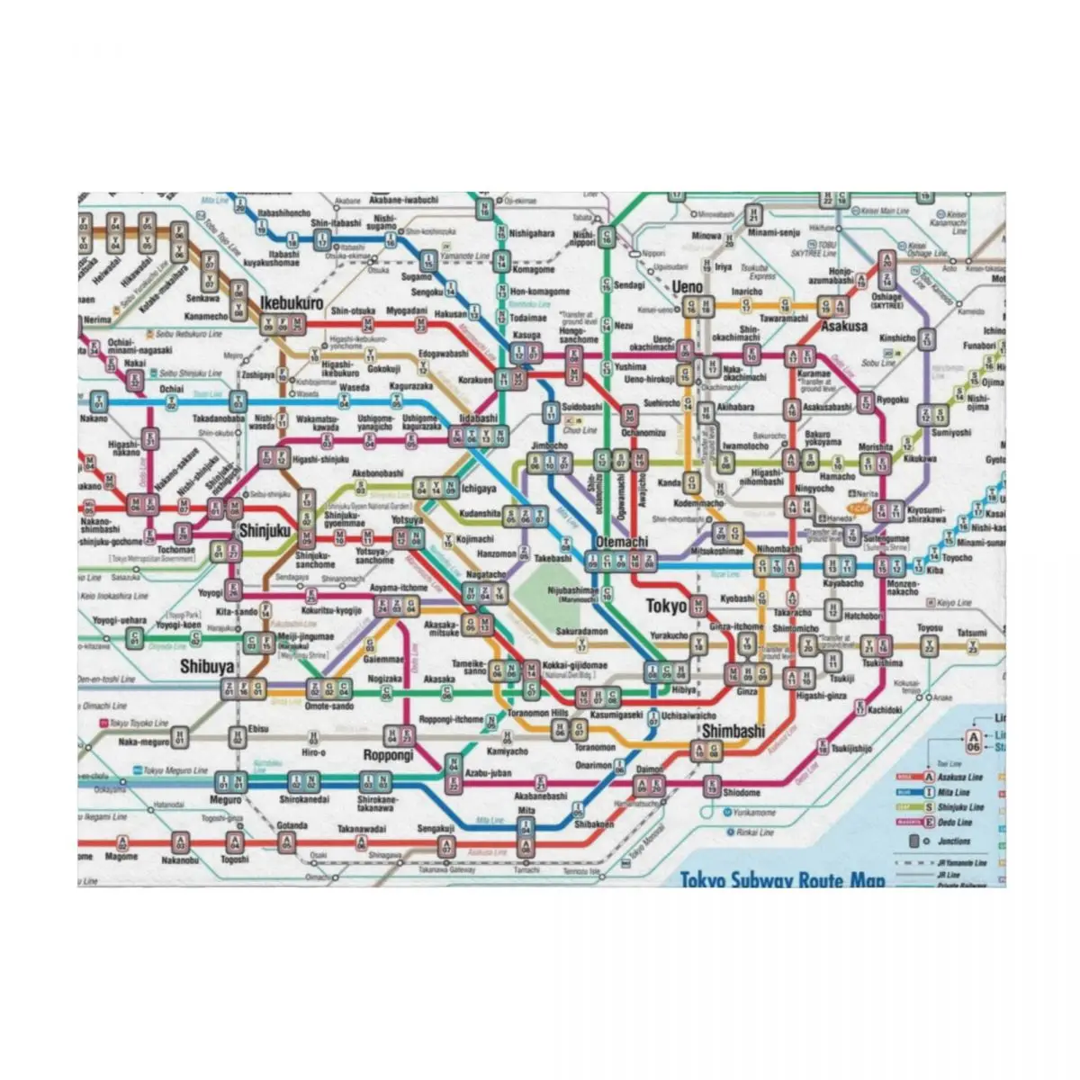 

Tokyo subway Throw Blanket wednesday Bed linens Furry Blankets