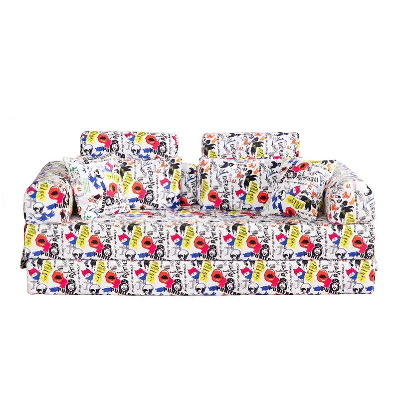 Compression sofa sponge elastic small apartment living room vacuum sofa bed three-person lazy multi-function vacuum compression