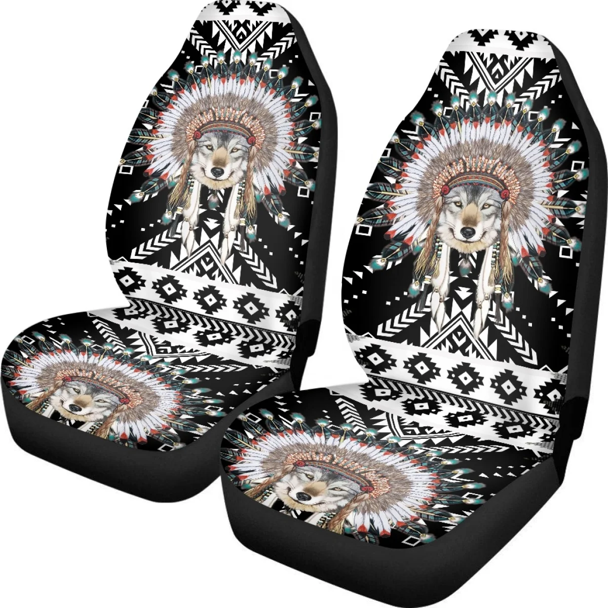 Tribal Navajo Design Vehicle Seat Covers for Truck SUV Anti-Slip Car Interior Seat Covers Set of 2 Accessories Easy Clean New