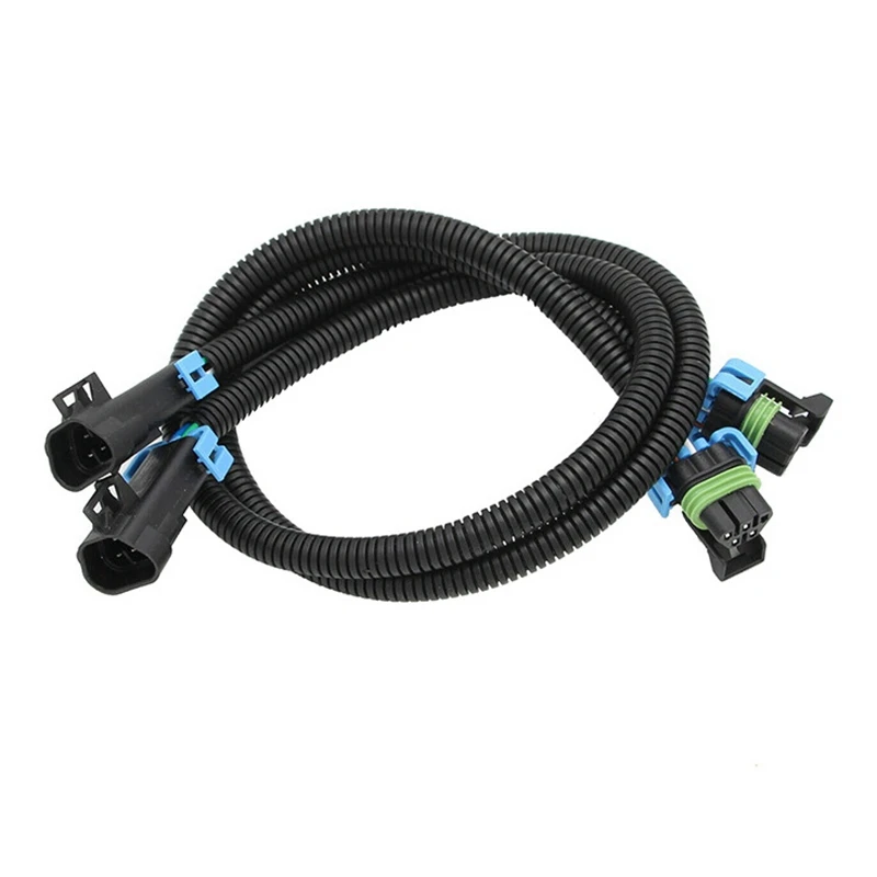 2Pcs 24 inch Oxygen O2 Sensor Header Extension Harness for Chevrolet Camaro Corvette LS2 LS3 LS7