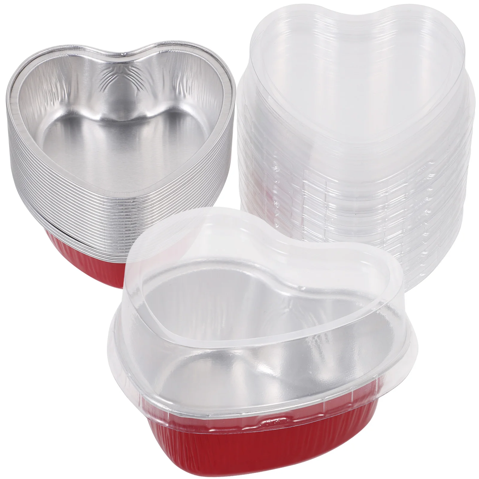 20 Pcs Multi-function Bakery Case Clear for Home Party Loaf Boxes Packing Biscuit Aluminum Foil Cake Holder Household