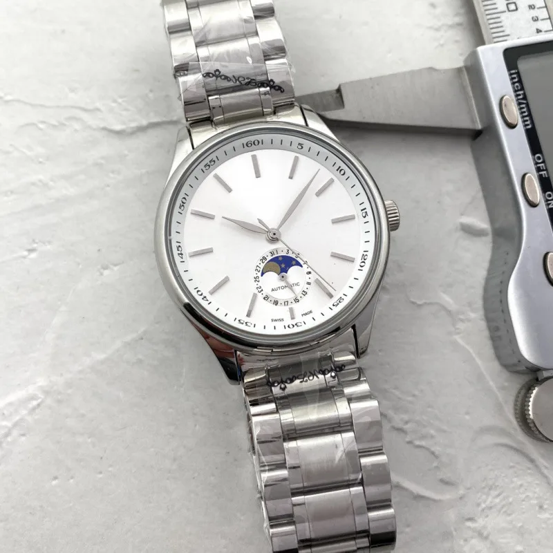 2025 relógio de negócios automático de luxo masculino aço inoxidável cristal safira à prova dwaterproof água 100m esqueleto dial data exibição