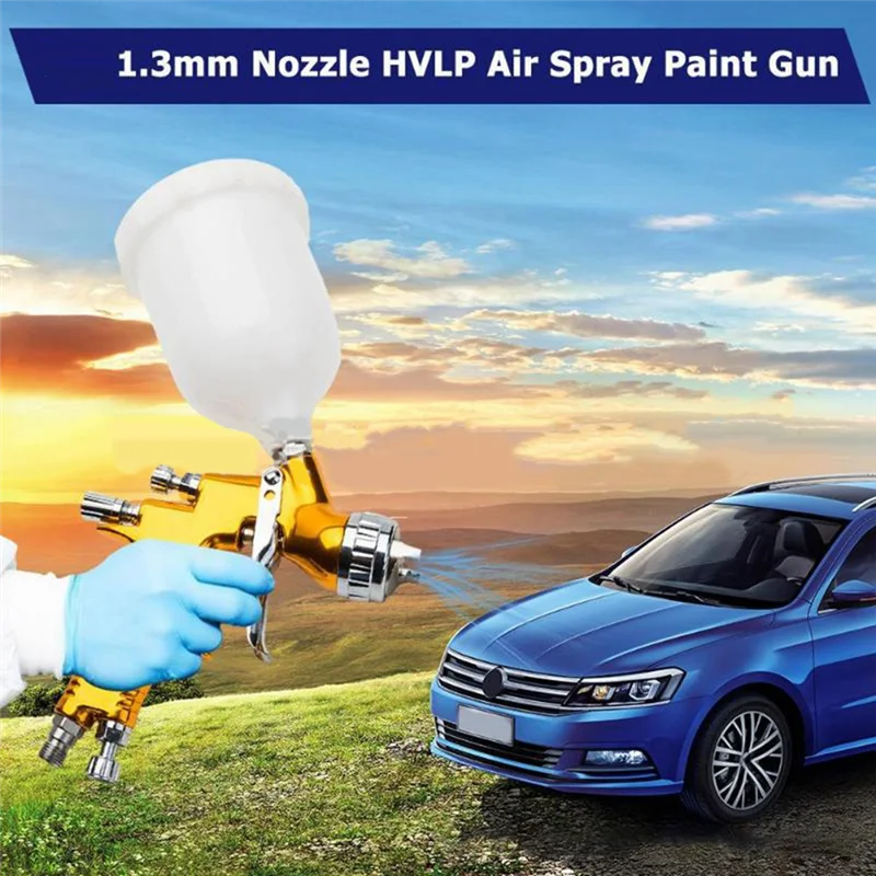 MAKE-Car Paint Spray Tool Air Spray Airbrush Paint Set Meta 1.3Mm Nozzle Paint Water Based