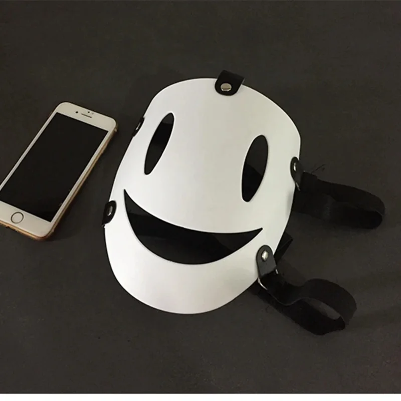 Sky Invasion White Smiley Mask Halloween Horror Cosplay Sniper Mask Person Costume Accessories Full Face