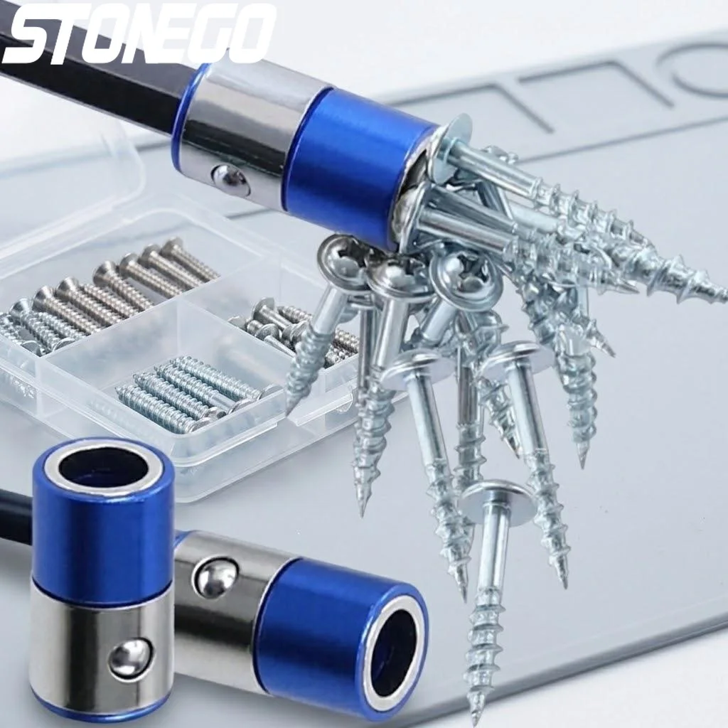 Magnetic Ring Screwdriver Head Set Universal Steel Sleeve Magnetizing Nozzle Tool for Fastening