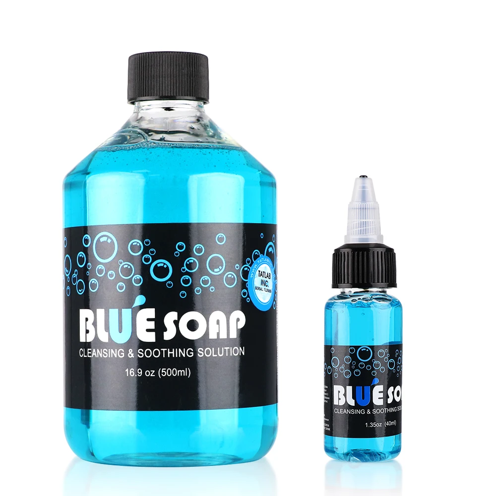 Tattoo Blue Soap Ultra Concentrated Soap, Tattoo Cleaning Supplies Kit for Tattoos Piercings, Aftercare, Clean Skin Equipment