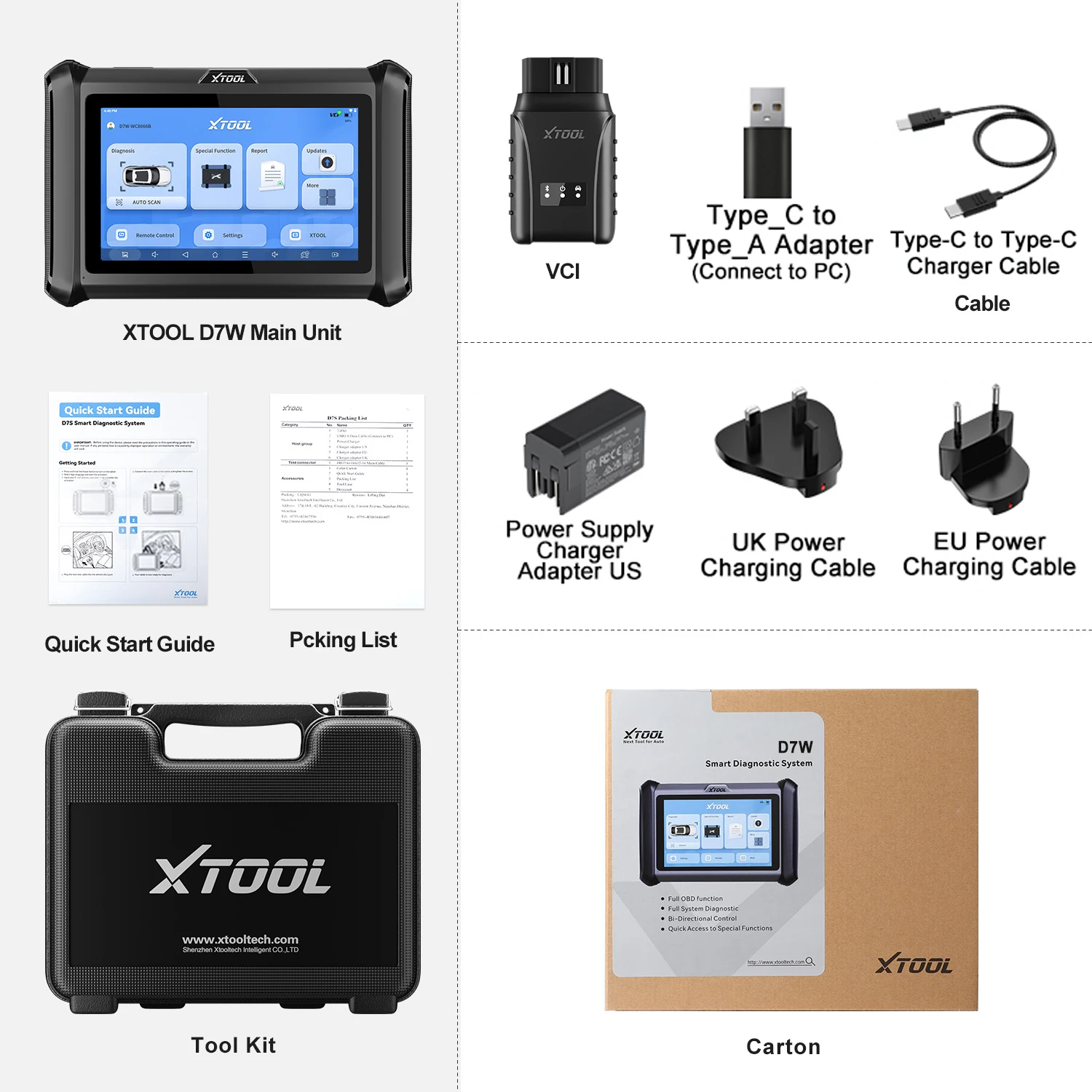 Picture 7: NEW XTOOL D7W V2.0 Automotive Diagnostic Tools ECU Code Coding Key Programming Bidirectional Controls FCA&DOIP E   2 Car Sca