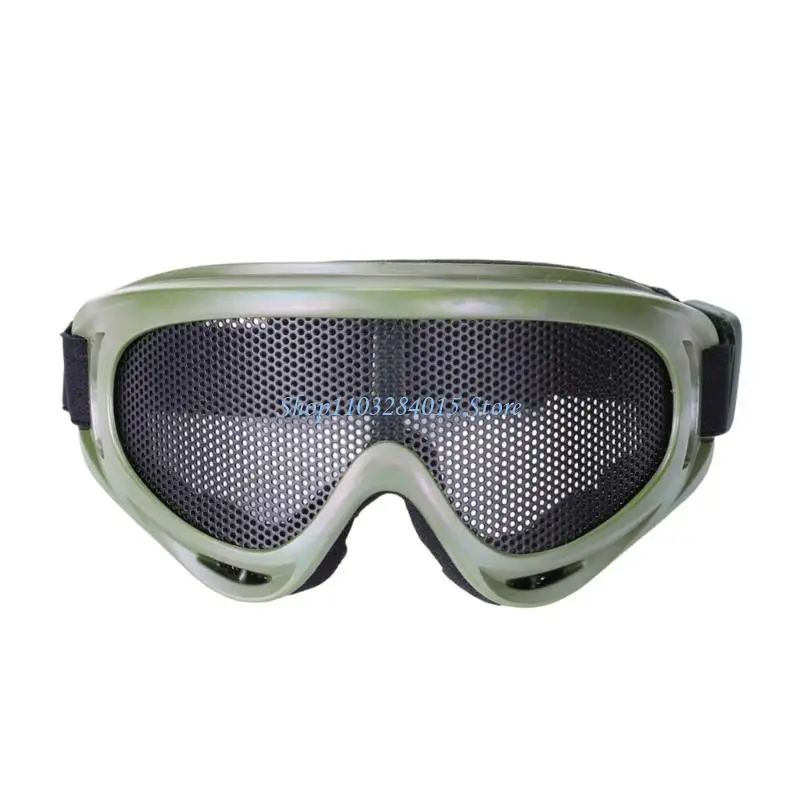 R6FF Unbreakable Metal Mesh Safety Goggles Glasses For Outdoor Sports And Industrial Work With Impact Resistant Design
