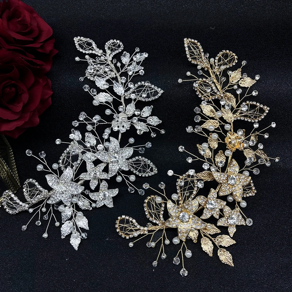 DZ218  1PC Shiny Rhinestone Applique High Quality Patches Repair For DIY Handmade Wedding Dress Decoration