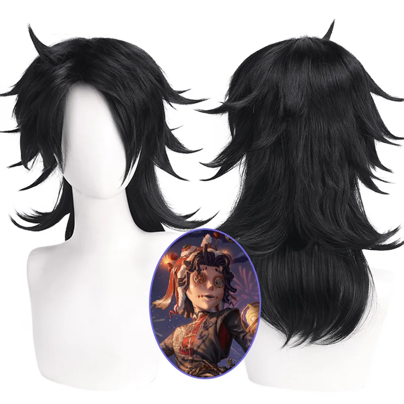

Short Black Synthetic Wig for Cosplay Party Halloween Women Heat Resistant Fiber Costume Hair