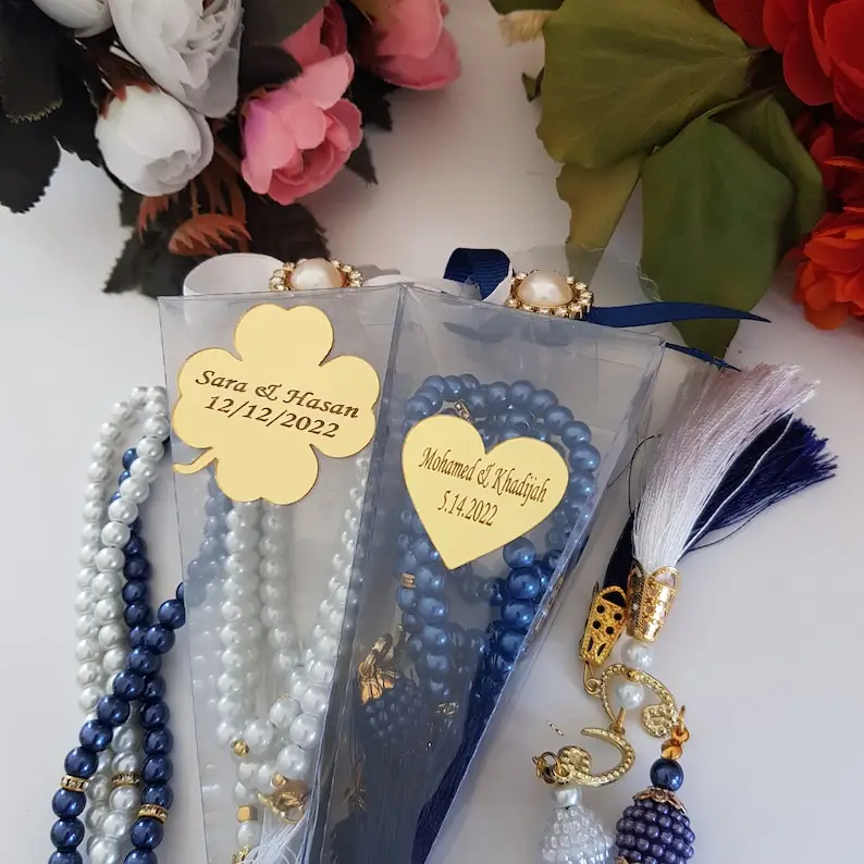 Personalized gift Prayer Beads Tasbeeh Masbaha Favors Wedding Favors Islamic Baby Shower Favor Muslim Party Graduation Favor