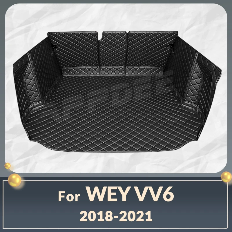 

Auto Full Coverage Trunk Mat For WEY VV6 2018-2021 20 19 Leather Car Boot Cover Pad Cargo Liner Interior Protector Accessories