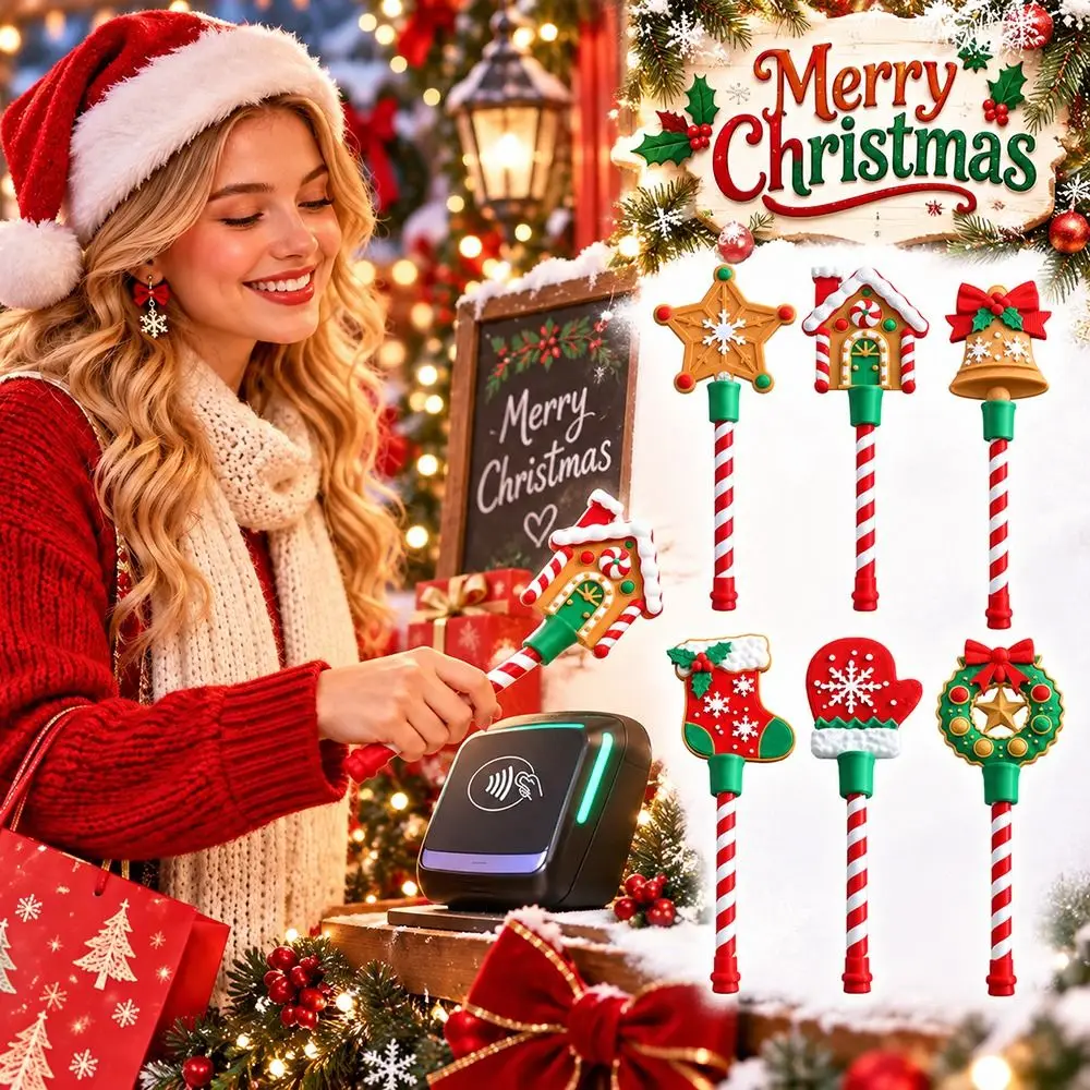 Comfortable Grip Christmas Payment Magic Wand Compact Hidden Card Slot Card Swipe Magic Wand Lightweight Contactless Card Wand