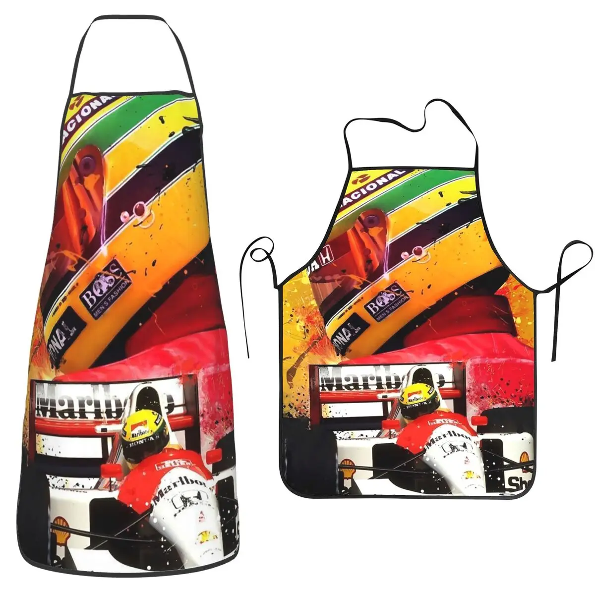 ayrton-senna-carros-de-corrida-aventais-chef-cozinha-tablier-babador-A-prova-d-'Agua-limpeza-de-cozinha-pinafore-para-mulheres-homens-jardinagem