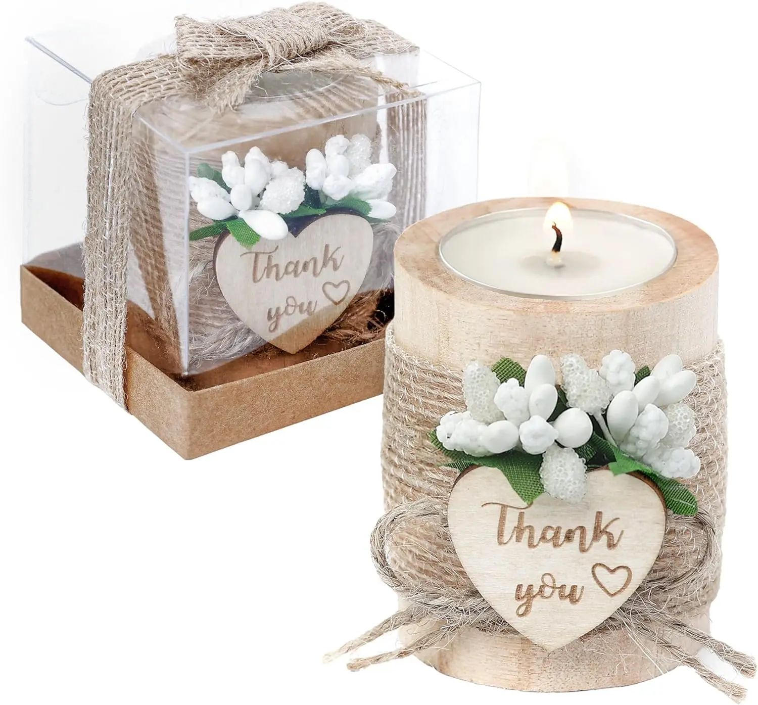 

Набор из 50 деревянных подсвечников для чайных свечей для свадеб, помолвок, девичников и подарков гостям на детские праздники