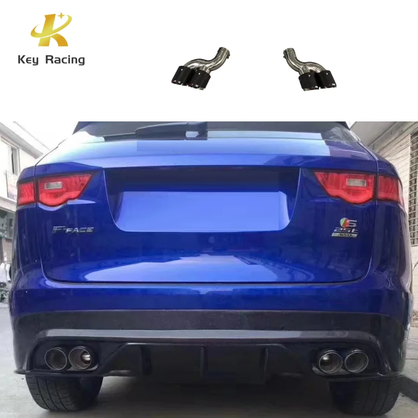 For Jaguar F-Pace 2015-2019 Autos Accesorio Rear Bumper Tail Throat Accessoire Voiture