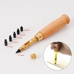 Automatic Belts Punch Replaceable Mute Rotary Punching Punchers Leather Punch Watch Craft Tool Hole Punch Screw Drill Tip Die