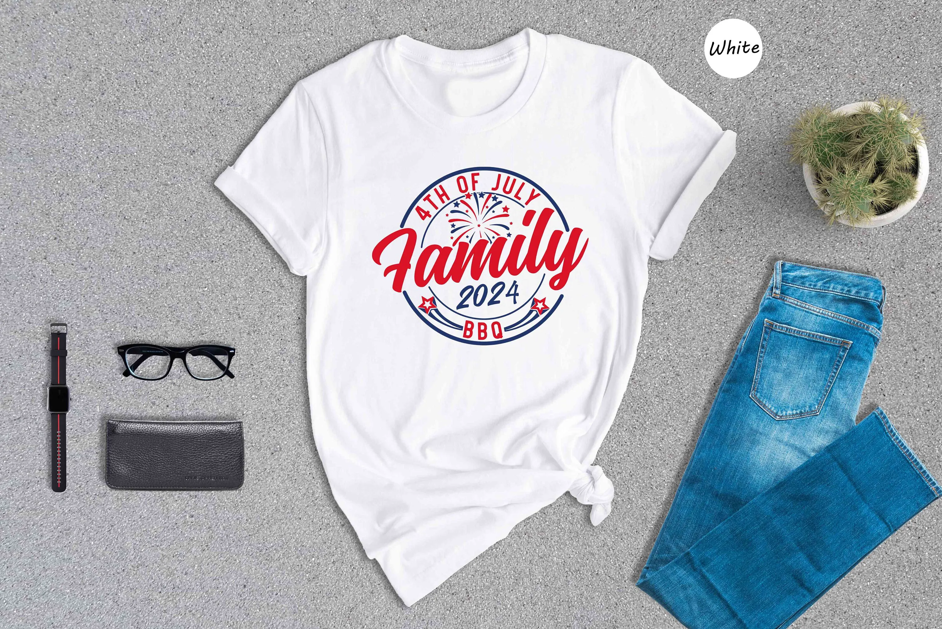 Family 4th Of July Fourth Crew Independence Day Matching T Shirt Patriotic Honor