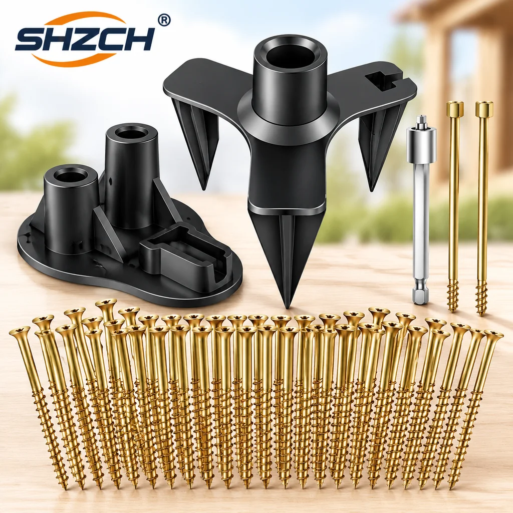 55pcs Wooden Floor Silent Repair Kit with Screws Composite Panel Floor Fasteners Eliminate Squeaky Noise for Wood Vinyl Floors