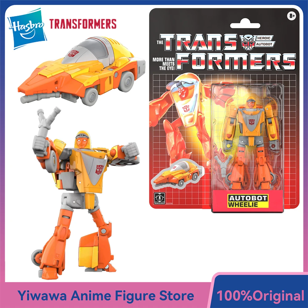 

Оригинальный новый Hasbro Transformers Retro G1 Autobot Wheelie 11 см красивый Коллекционная модель аниме фигурка орнамент подарочные игрушки