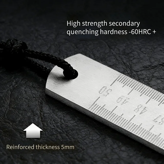Engineered for Emergencies: 50cm Stainless Steel Ruler with Hardened Tip for Measurement | Drafting Multi‑Tool&Window-Breaking 4