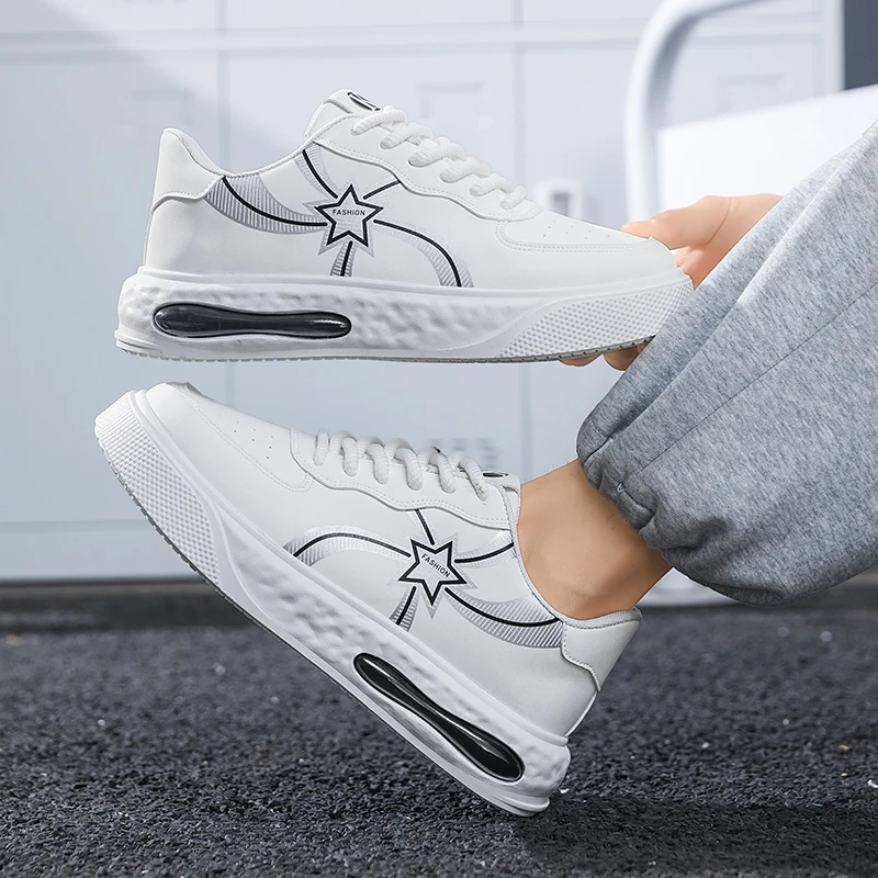 

2025 модные кроссовки для бега, мужские кроссовки для отдыха, мужская обувь для скейтборда, уличная противоскользящая удобная вулканизированная обувь на мягкой подошве