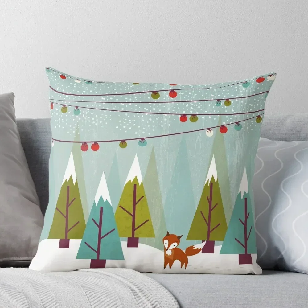 

Winter Throw Pillow Custom Cushion Photo Christmas Covers Pillow Case Christmas New year pillow
