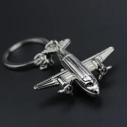 Creative 3D Airplane Model Keychain Brand New Metal Exquisite Men's Keychain Gift