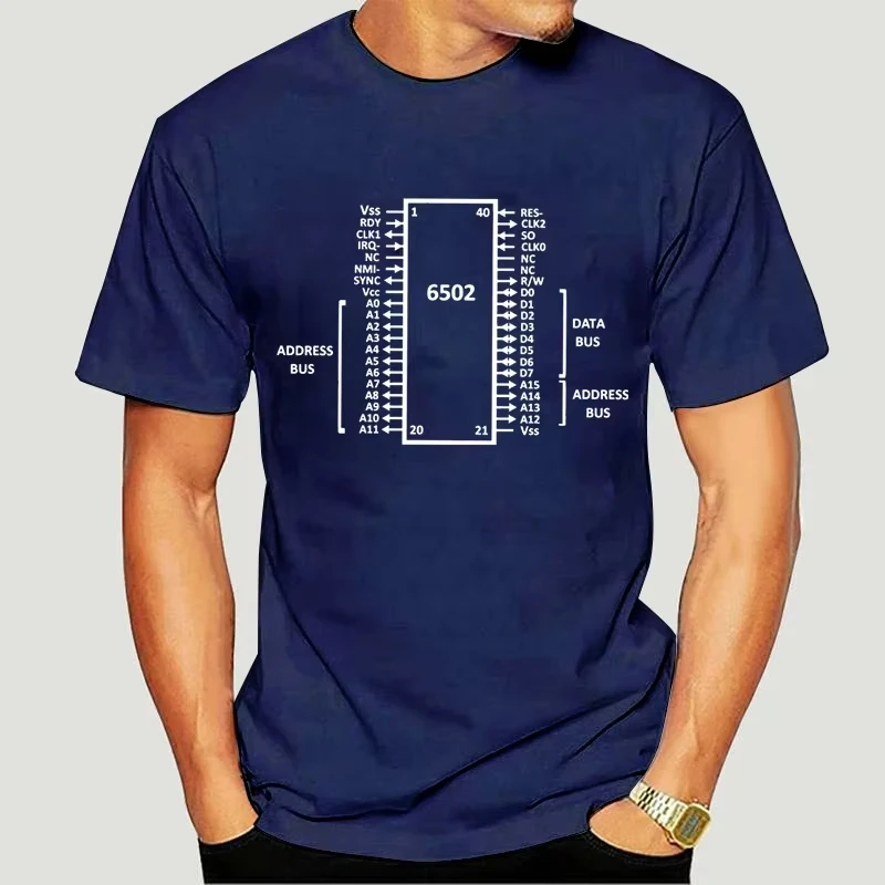 

Летняя модная технология CPU Компьютерная электроника Классический стиль Повседневная футболка Мужской топ