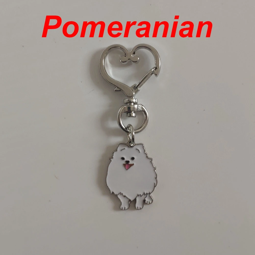 Boxer Shih Tzu Dog Keychain Animal French Bulldog Chow Chow Rotatable Key Ring Pet Lover Gift