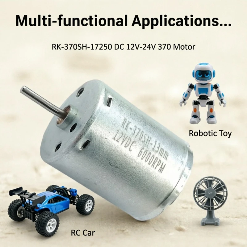 

RK-370SH-17250 370 Motor DC 12V-24V 12000RPM Micro 24mm Dia Carbon Brush Electric Motor for DIY Hobby Toy Model